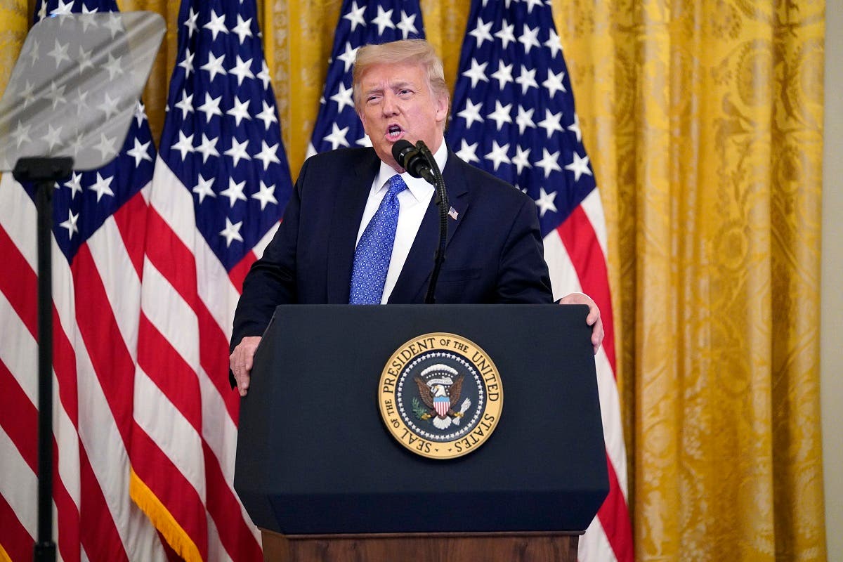 President Donald Trump speaks during an event on Operation Legend: Combatting Violent Crime in American Cities, at the White House, July 22, 2020, in Washington. (AP)