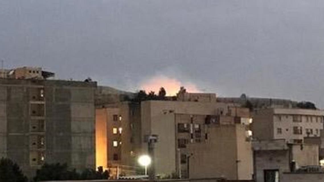 A cell phone picture shows the flames, July 24, 2020. (ILNA)