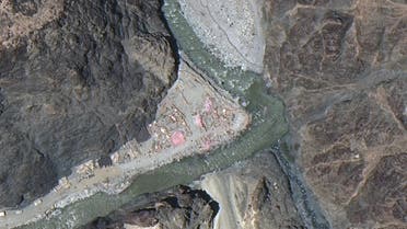 Maxar WorldView-3 satellite image shows close up view of the Line of Actual Control (LAC) border and patrol point 14 in the eastern Ladakh sector of Galwan Valley June 22, 2020. (Reuters)