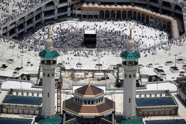 An aerial view of Kaaba at the Grand mosque in the holy city of Mecca, Saudi Arabia August 12, 2019. (Reuters)