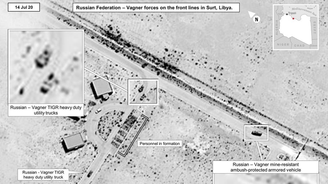 Imagery shows Russian involvement in Libya through the presence of Wagner Group military equipment. (US Africa Command)