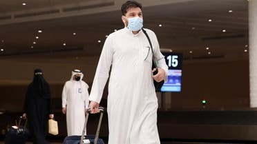 Hajj pilgrims arrive in Jeddah for this year's pilgrimage amid the coronavirus outbreak. (Twitter)