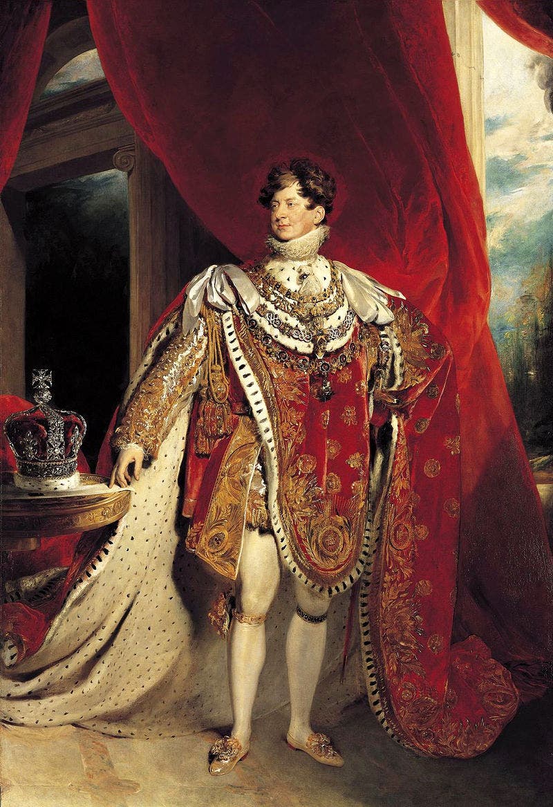 لوحة تجسد ملك بريطانيا جورج الرابع