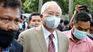 Former Malaysian Prime Minister Najib Razak arrives at Kuala Lumpur High Court in Kuala Lumpur, Malaysia July 28, 2020. (Reuters)