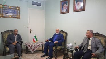 الحاج زهير بغدادي والمستشار في السفارة الإيرانية في دمشق أبو الفضل صالحي نيا