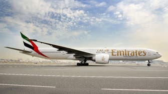 Dubai’s Emirates airlines says it reports a record $3 billion annual profit