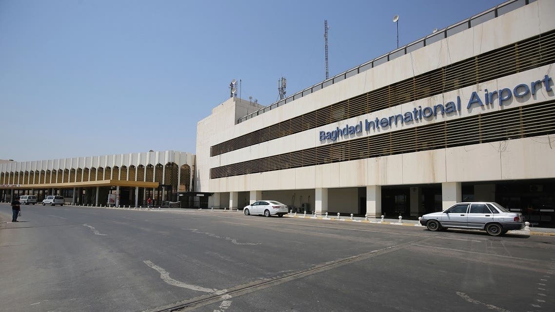 The Baghdad international airport is pictured following its reopening on July 23 2020. (AFP)
