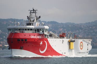 Turkish seismic research vessel Oruc Reis is seen in Istanbul, Turkey, August 22, 2019. (Reuters)