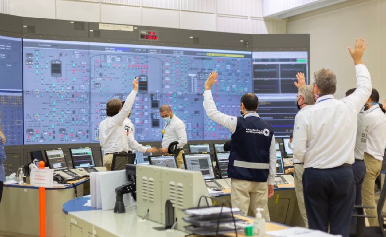 Employees in the Barakah Nuclear Energy Plant in Abu Dhabi. (Twitter)