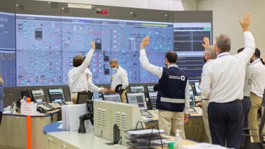 Employees in the Barakah Nuclear Energy Plant in Abu Dhabi. (Twitter)