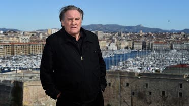 French actor Gerard Depardieu poses during a photo call on February 18, 2018 for the second season of the French TV show “Marseille” broadcasted and co-produced by US streaming video giant Netflix, in Marseille, southern France. (AFP)