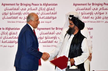 من توقيع الاتفاق بين طالبان وواضنطن في 2020 في الدوحة