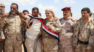 وزير الدفاع اليمني الفريق محمد المقدشي في نهم