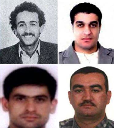 من أعلى اليسار إلى اليمين: مصطفى بدر الدين وأسد صبرا وحسين عنيسي وسليم عياش