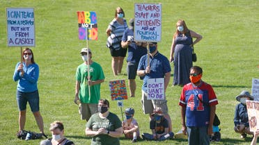 People attend an Utah Safe Schools Mask-In urging the governor's leadership in school reopening during a rally on July 23, 2020, in Salt Lake City. (File photo: AP)