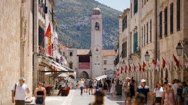 Tourists are seen at Stradun street in Dubrovnik, amid the spread of the coronavirus disease (COVID-19), Croatia, July 28, 2020. (Reuters)