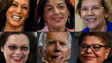 A composite photo showing Senator Kamala Harris, Susan Rice, Senator Elizabeth Warren, Tammy Duckworth, and Joe Biden. (AFP)
