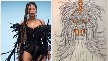 Beyonce dressed by Saudi Arabian designer Mohammed Ashi. (Twitter / Instagram)