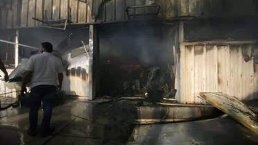 حريق مطار مصراتة