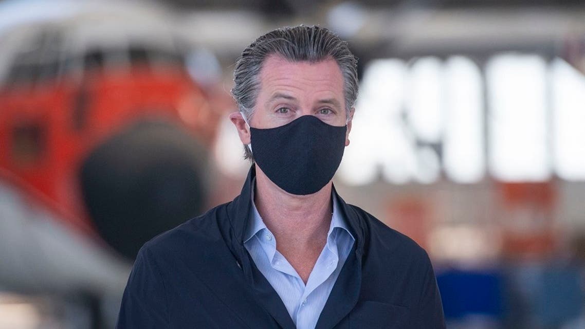 California Gov. Gavin Newsom visits the Cal Fire McClellan Reload Base in Sacramento, July 9, 2020. (File Photo: AP)