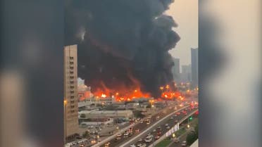 Large fire breaks out in a market in UAE emirate of Ajman
