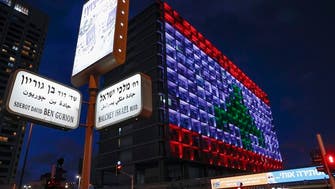 Israel’s Tel Aviv lights up city hall with Lebanon’s flag