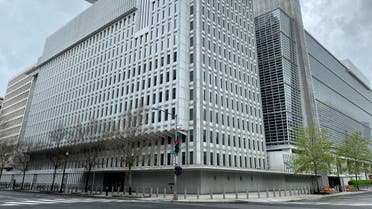 The World Bank Group building is viewed on an empty street in Washington, DC on April 13, 2020, during the virtual IMF, World Bank Spring 2020 meetings. The IMF published Global Financial Stability Report, with virtual presser by Financial Counsellor Tobias Adrian.