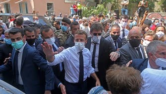 Beirut explosion: Crowd on street urges Macron to help oust Lebanon’s leadership