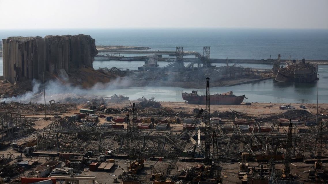 A view of the Beirut Port, Aug. 6, 2020. (AFP)