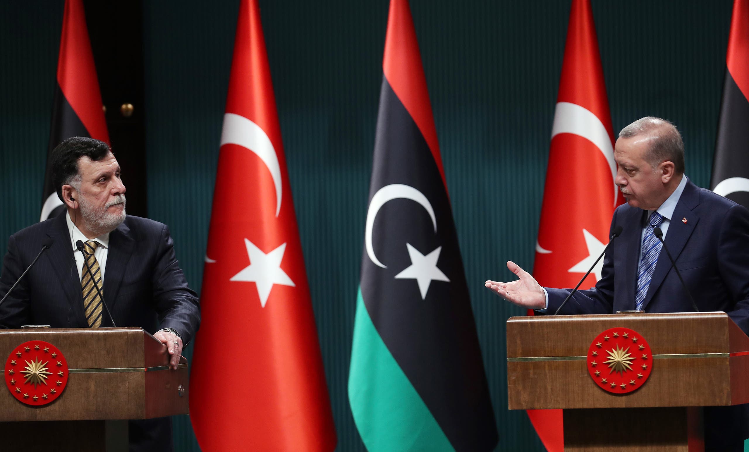 السراج وأردوغان (أرشيفية- فرانس برس)