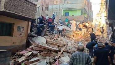 انهيار مبنى سكني في مصر 