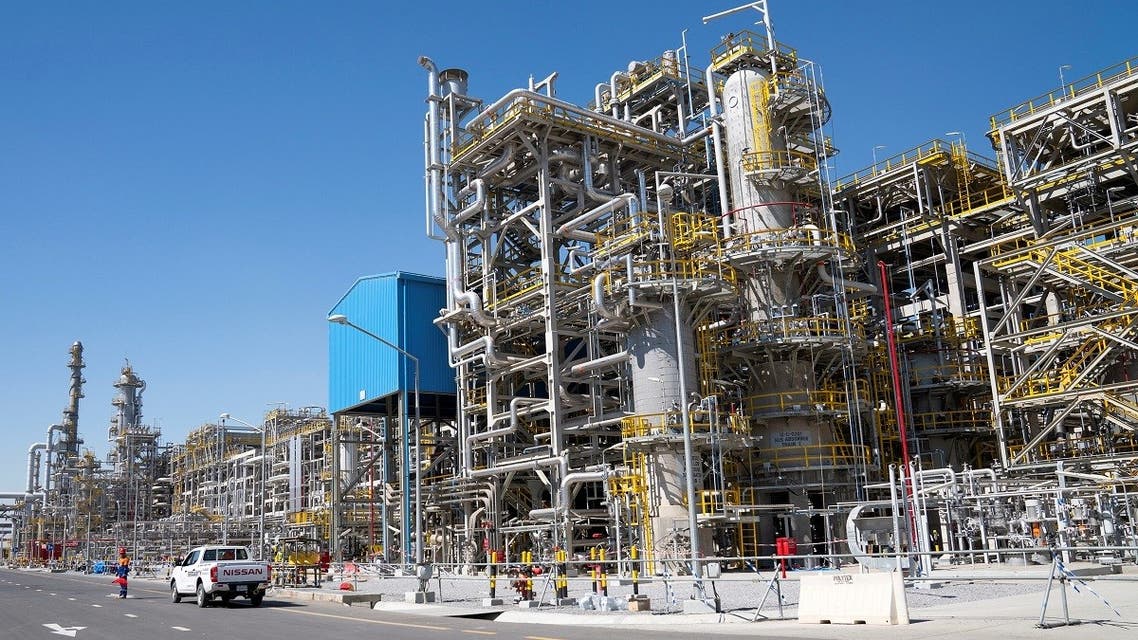 A general view of one of three Atmospheric Residue Desulphurisation units (ARDS) at the Al Zour Refinery, that is under construction in Al Zour, Kuwait, on February 13, 2020. (Reuters)