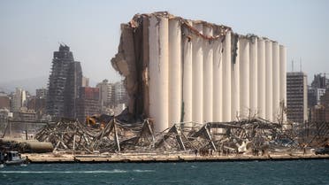 A general view shows the damaged grain silo following Tuesday's blast in Beirut's port area, Lebanon August 8, 2020. REUTERS/Hannah McKay TPX IMAGES OF THE DAY