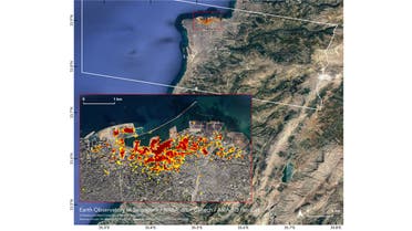 satellite data to map the extent of likely damage following a massive explosion in Beirut.