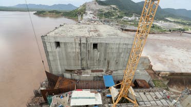 FILE PHOTO: Ethiopia's Grand Renaissance Dam seen as it undergoes construction work on the river Nile in Guba Woreda, Benishangul Gumuz Region, Ethiopia September 26, 2019. Picture taken September 26, 2019. REUTERS/Tiksa Negeri/File Photo