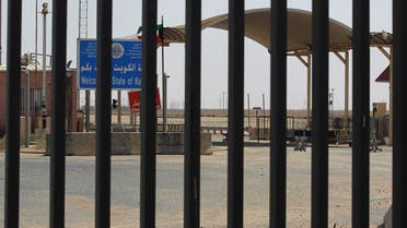 A picture taken during the visit of Iraqi prime minister to the southern city of Basra shows the Safwan border crossing with Kuwait, on July 15, 2020. 