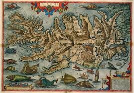 تصور قديم لخريطة آيسلندا