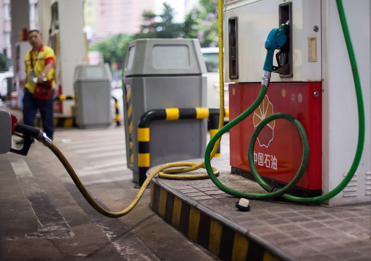 This file photo shows a petrol pump at a PetroChina petrol station in Shanghai. (AFP)