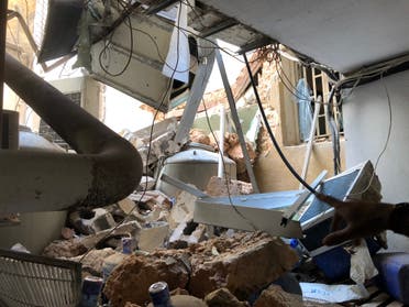 Nails & Spa, a trendy salon in Beirut, Lebanon, was heavily damaged in the August 4 explosion at the Port of Beirut. (Bassam Zaazaa)