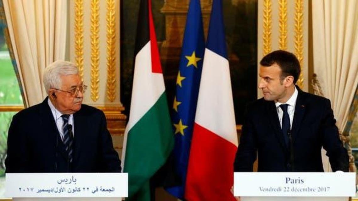 French President  and Palestinian President 