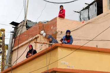 من أحد مخيمات اللاجئين الفلسطينيين في لبنان - فرانس برس
