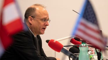 Marshall Billingslea, US Special Presidential Envoy for Arms Control looks on during a press conference on June 23, 2020 in Vienna. (AFP)