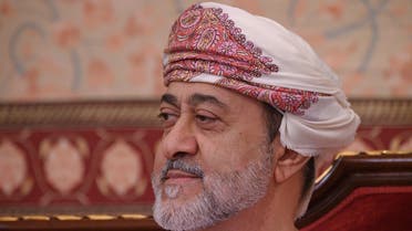 FILE PHOTO: OmanI Sultan Haitham bin Tariq is pictured at al-Alam palace in Muscat, Oman, February 21, 2020. Andrew Caballero-Reynolds/Pool via REUTERS/File Photo