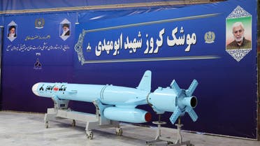 A new cruise missile unveiled by Iran and called martyr Abu Mahdi is seen in an unknown location in Iran in this picture received by Reuters on August 20, 2020. (West Asia News Agency via Reuters)