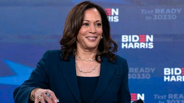 Sen. Kamala Harris signs required documents for receiving the Democratic nomination for Vice President, Aug. 14, 2020. (AP)