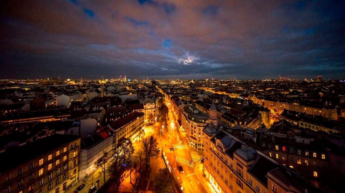 A general view shows an overcast sky in Vienna, on November 13, 2016. (AFP)