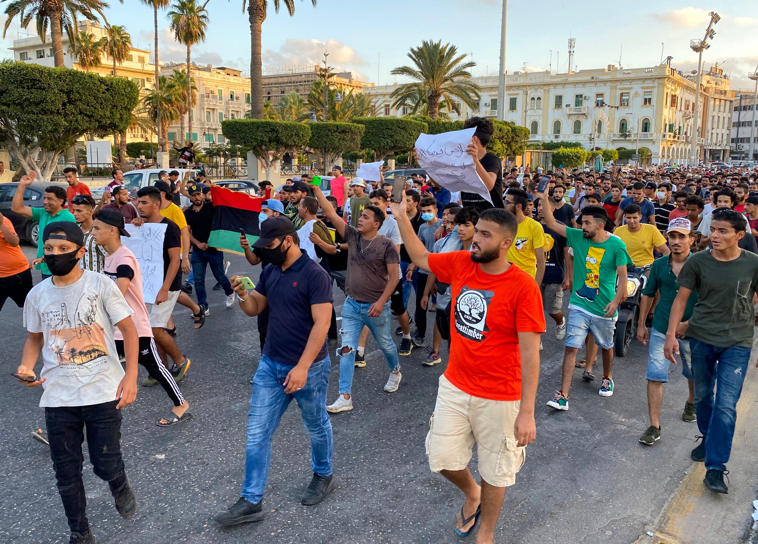 تظاهرات في العاصمة الليبية طرابلس (أرشيفية- فرانس برس)