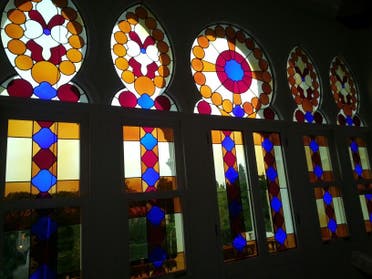 The now blown-out windows at the Sursock Museum are shown before the Beirut port explosion destroyed them. (Supplied)