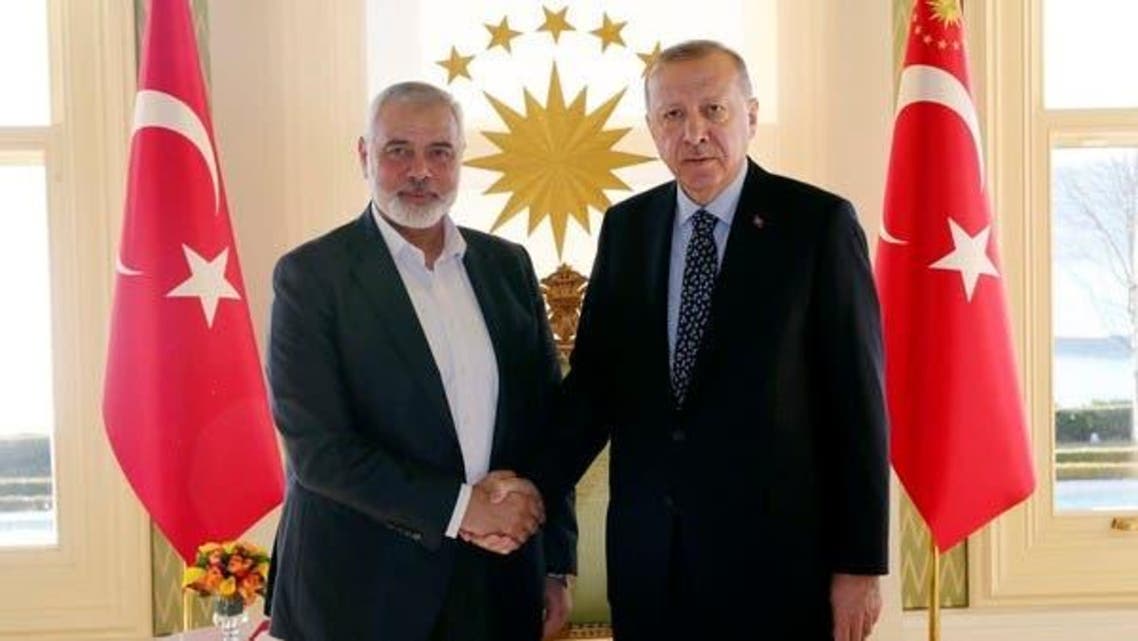 Turk President With Hamas Leader