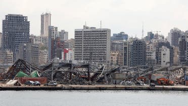 A view of the damaged site following the explosion at Beirut port, Aug. 26, 2020. (Reuters)